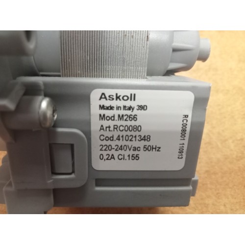 Сливной насос Askoll M266, RC0080 Cod 41021348